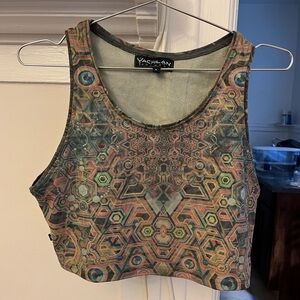 Psychedelic Velour Crop Top